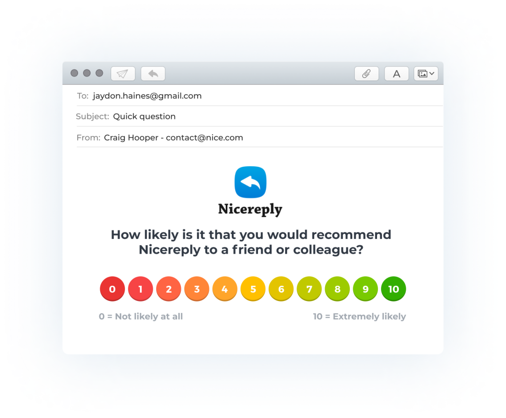 Nicereply NPS survey